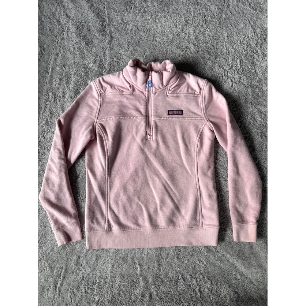Vineyard Vines Womens Pink Quarter Zip Pullover Sweatshirt Size S